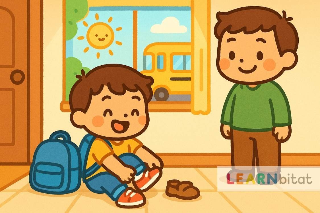 Reading & Listening Comprehension Exercises for First Graders - Passages with Questions and Answers - Family & Daily Routine - Getting Ready for School