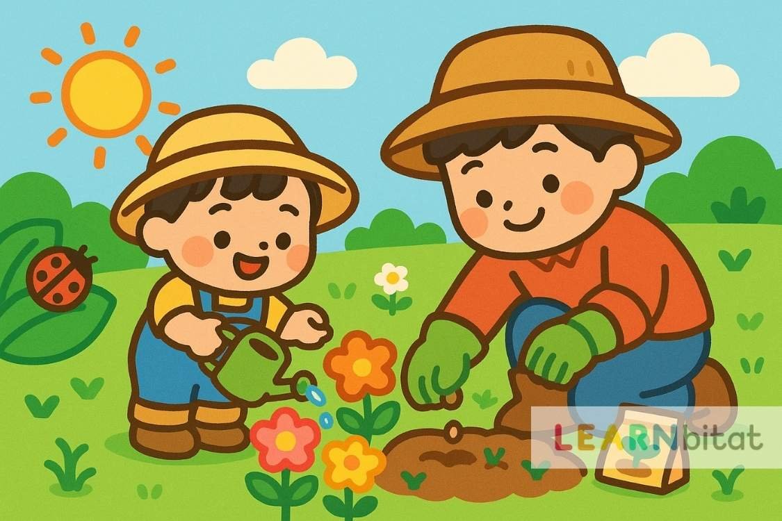 Exercise 004-Helping Dad in the Garden